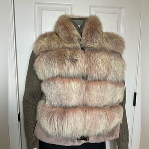 Luxurious SHEARED BEAVER /FOX Vest M/l (8) See Measurements Sz